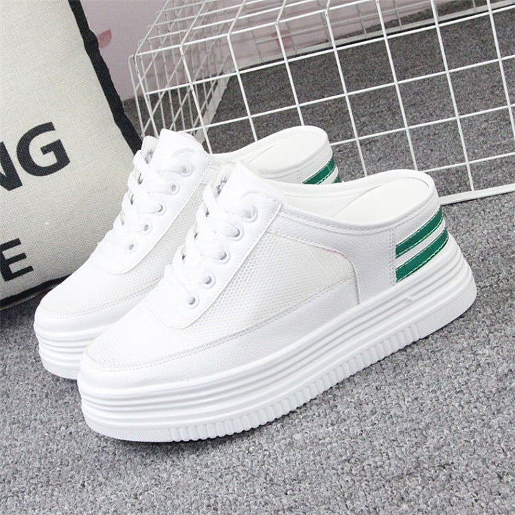 Hollow Breathable Net Shoes Women's White Shoes