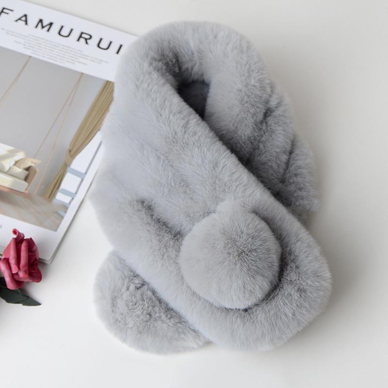 Thick Plush Warmth Imitation Rabbit Fur Scarf Collar
