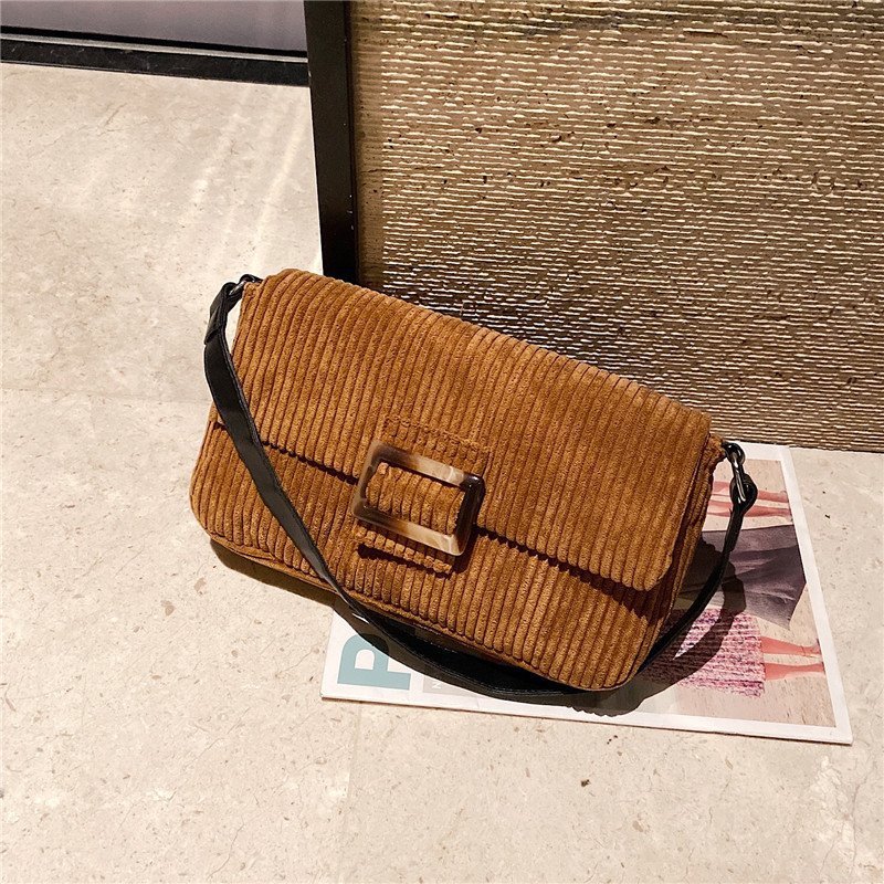 Corduroy fashion all-match trend shoulder bag