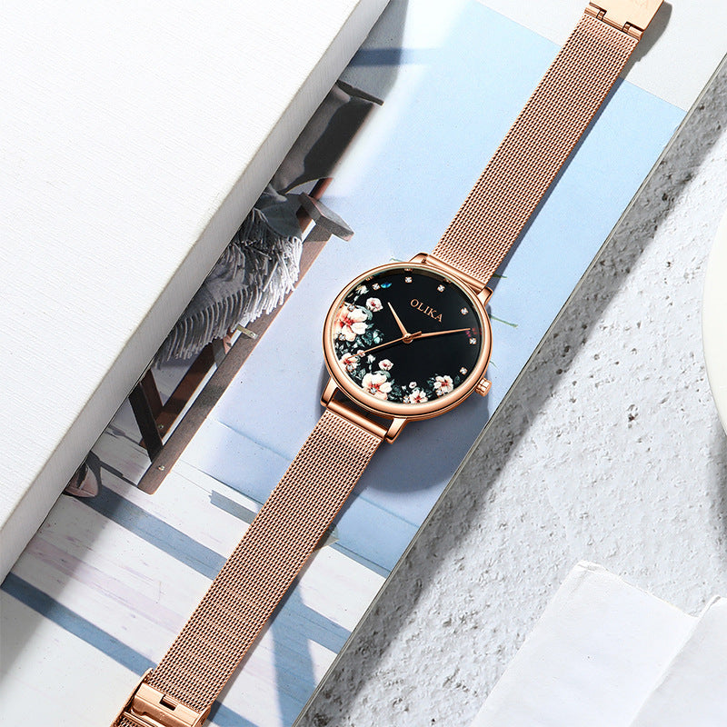 Origar stainless steel mesh strap watch