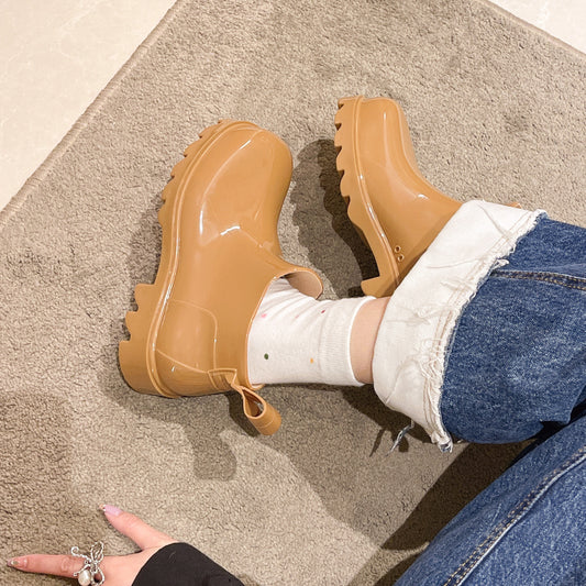 Fashion Candy Color Rubber Anti-Slip Rain Boots