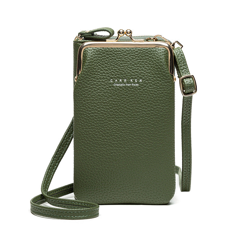 Women's vertical shoulder phone bag