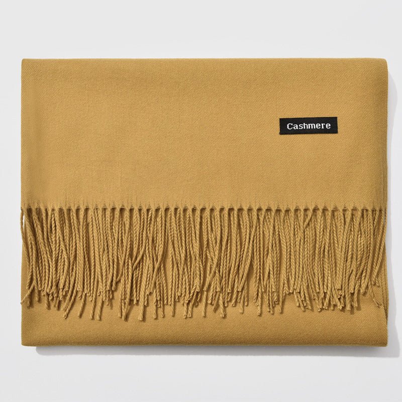 Cashmere scarf solid color