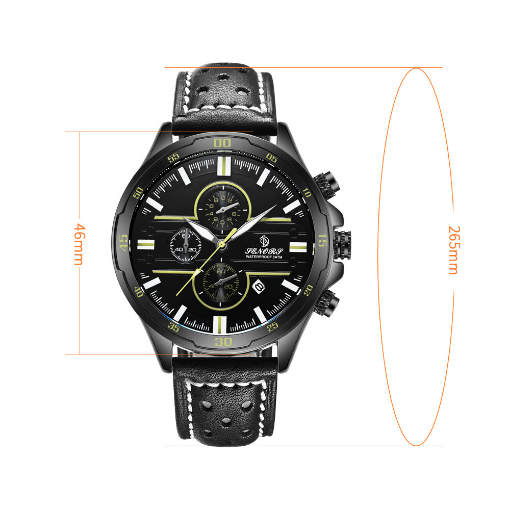 Multifunctional sports quartz men's watch