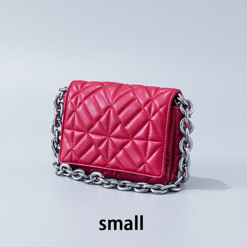 Lingge Small Bag Trendy One-shoulder Crossbody Quilted