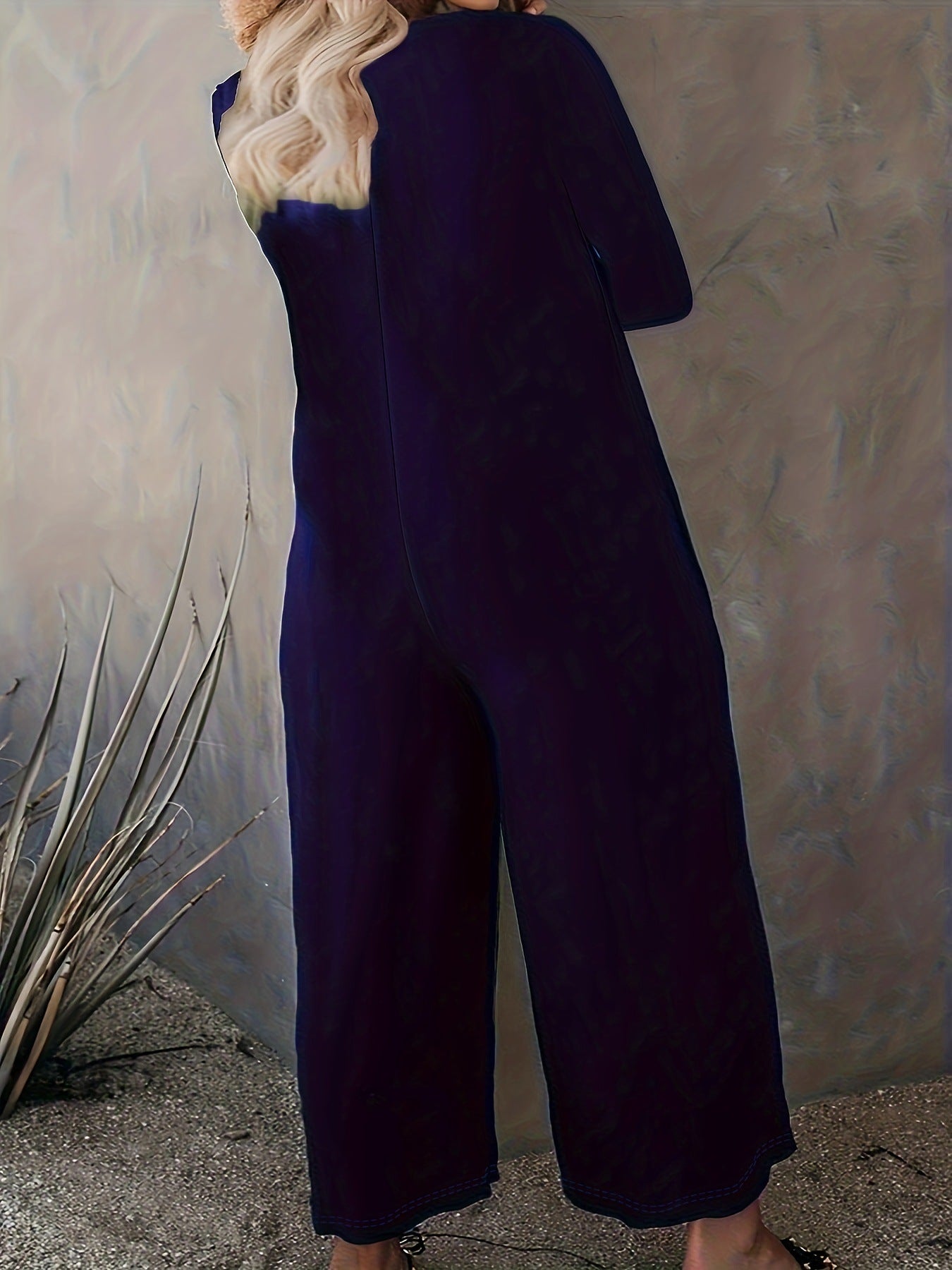 Women's Loose Casual Long Sleeves Jumpsuit