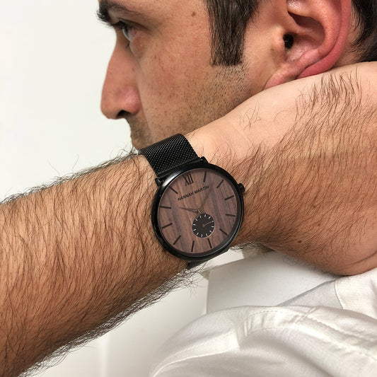 Stainless steel mesh strap watch
