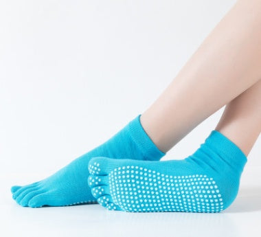 Konstant polymer fabrik direkte Yogasokker med tæer, skridsikre damemassage Yoga five-finger sokker, rene bomulds sports five-toe sokker