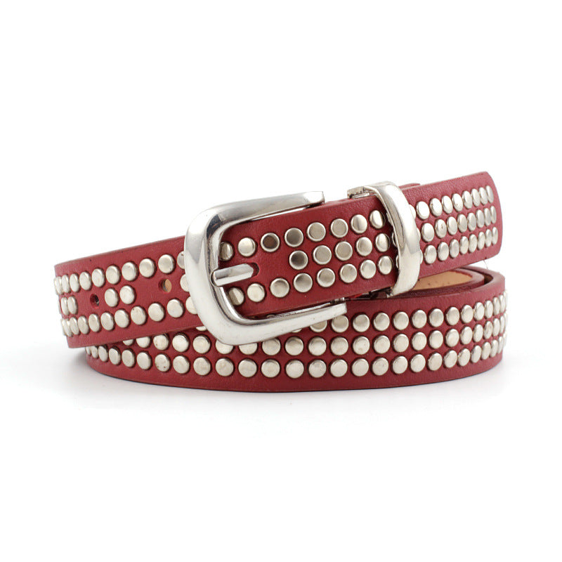 Women's rivet jeans belt