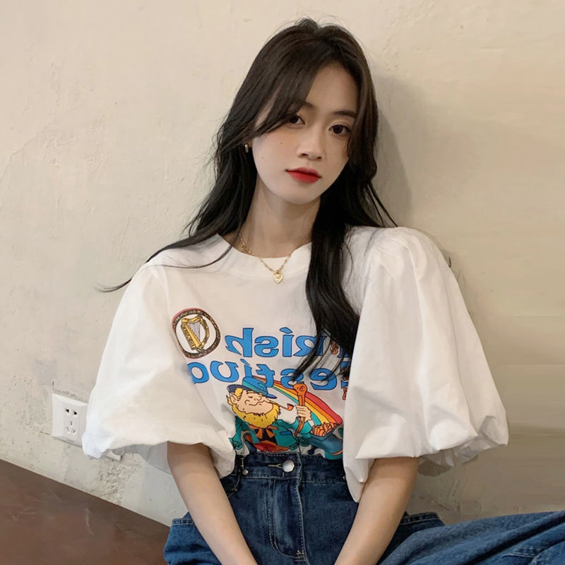 Puff Sleeve Top Design Small Ladies Short Sleeves