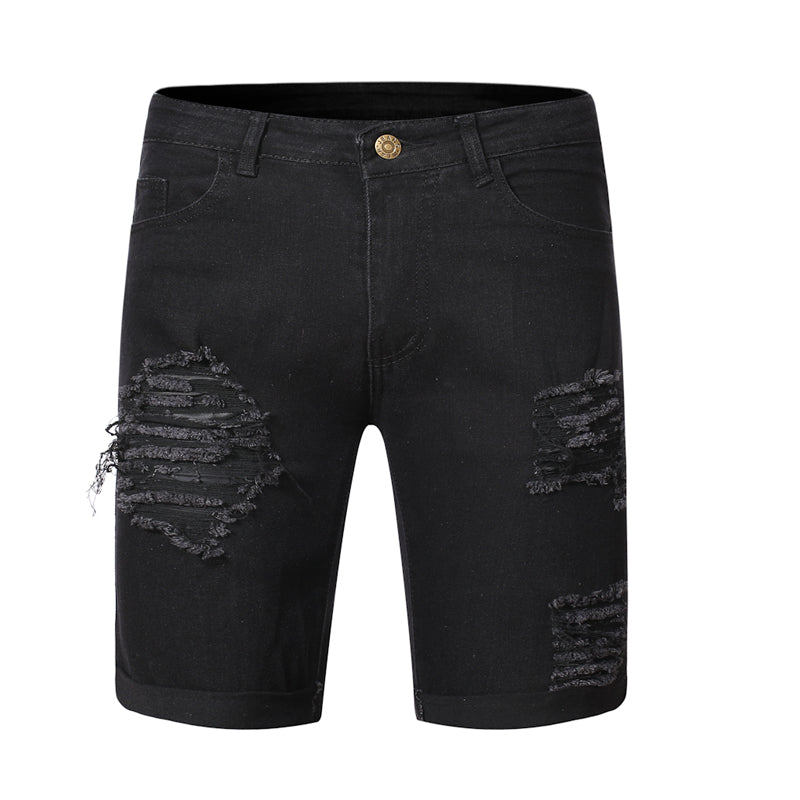 Ripped sorte denimshorts