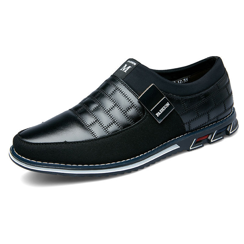 Large Size Men's Casual Leather Shoes British Style Men's Shoes Trend