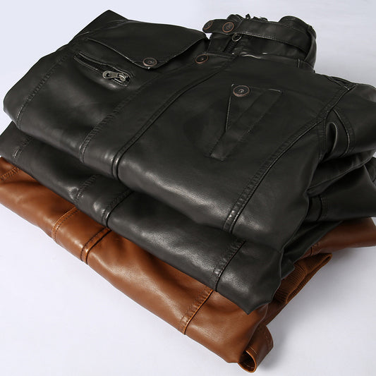 Motorcycle washed leather