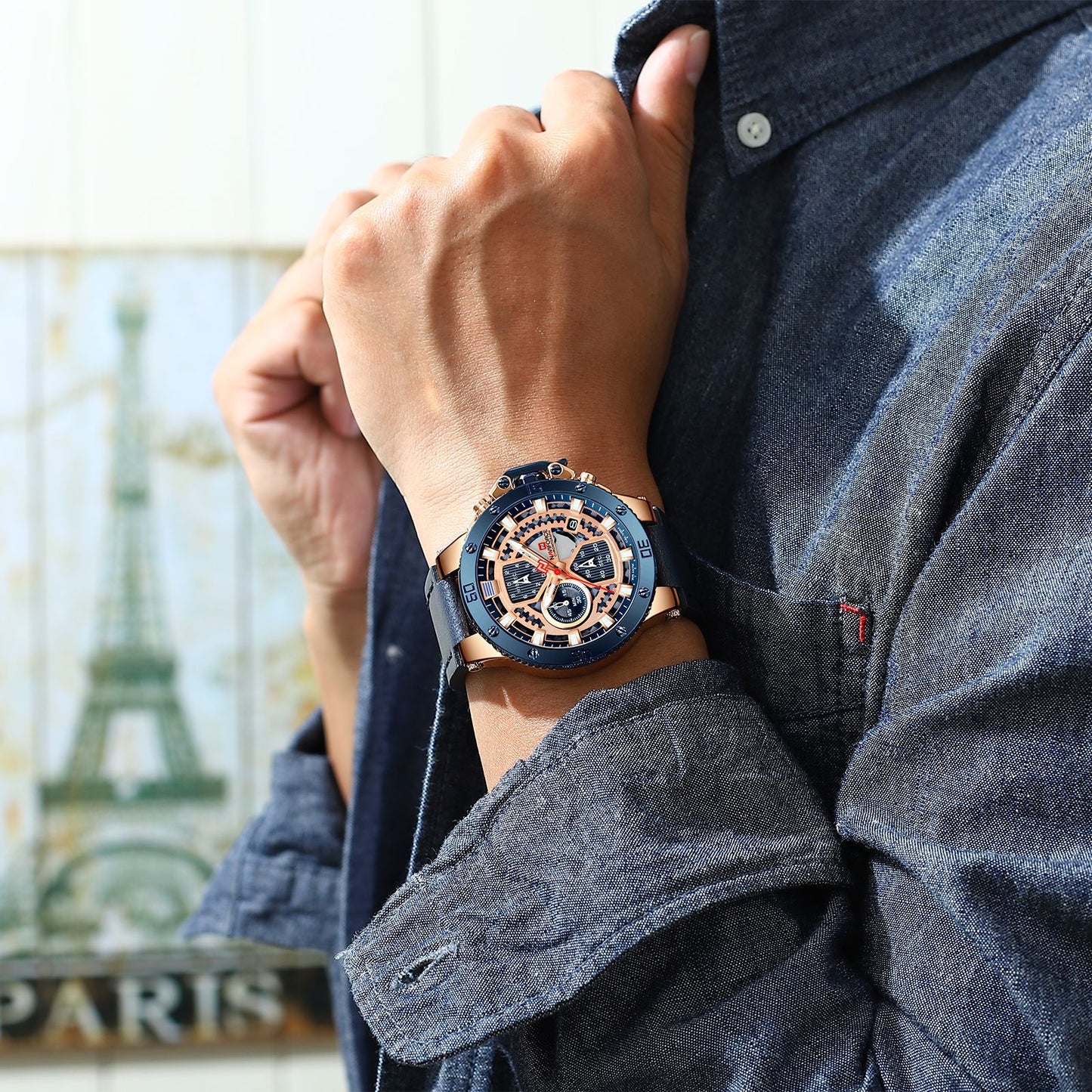 Men's multi-function sports electronic watch