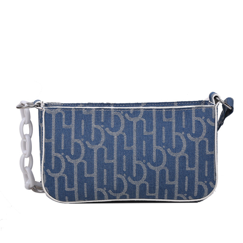 Denim underarm bag