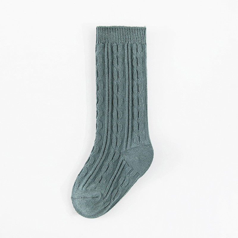 Spring And Summer Combed Cotton Long Tube Baby Knee Length Socks
