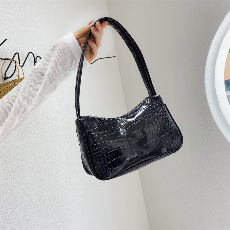 Candy color versatile half round armpit carrying shoulder bag