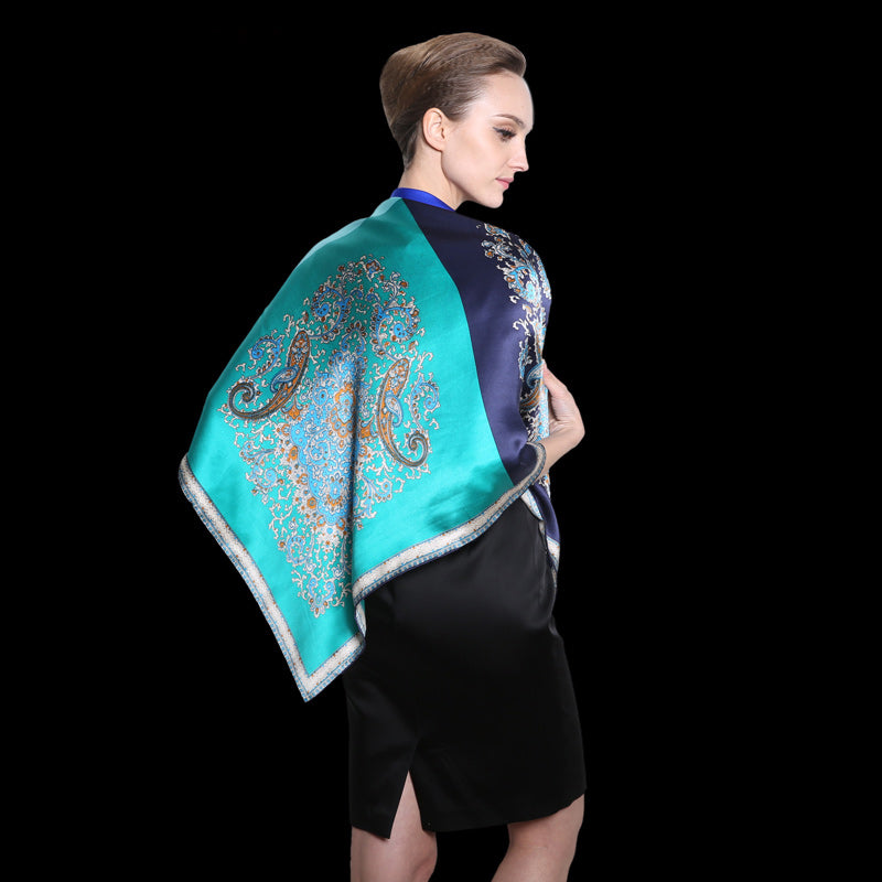 Fashion Simplicity Ladies Printed  Silk Scarf