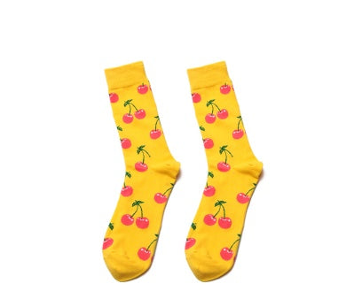 Men's and women's high-length flower long socks