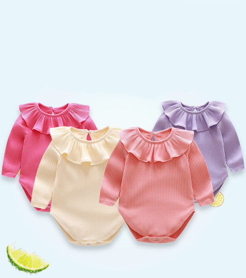 Pure Cotton Pit Strip Jumpsuit Super Cute Newborn