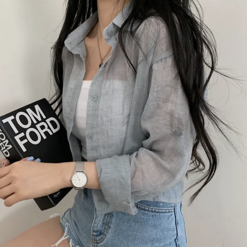 Fransk Top Høj kvalitets Cardigan Bluse Skjorte