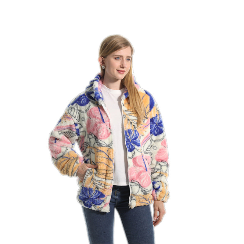 Fleece-lined Thickened Hooded Jacket