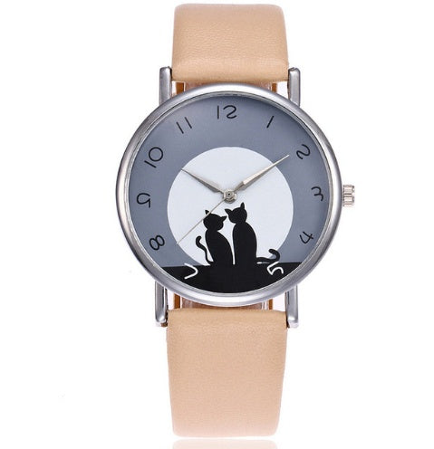 Fashion And Casual PAPHITAK Couple Cat Wrist Watch For Women