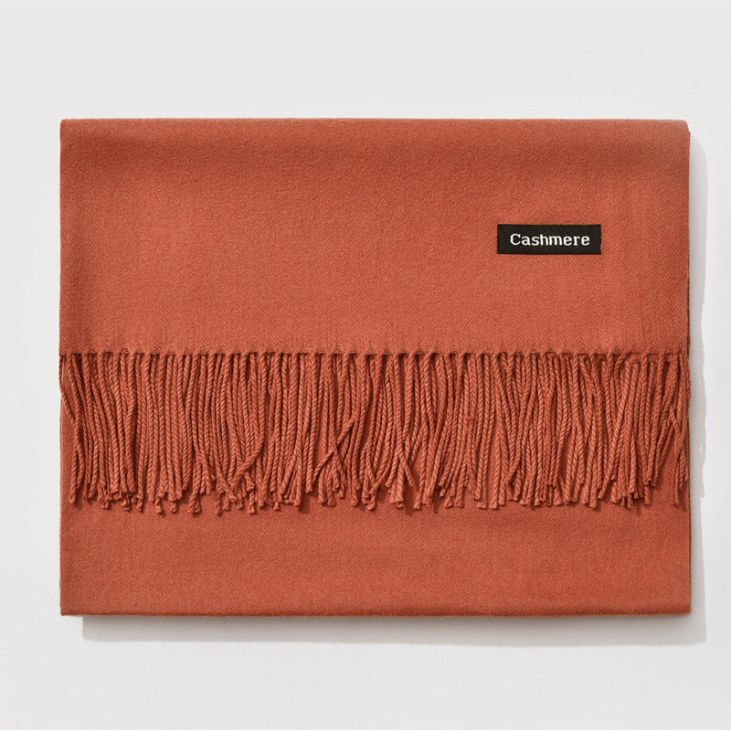 Cashmere scarf solid color