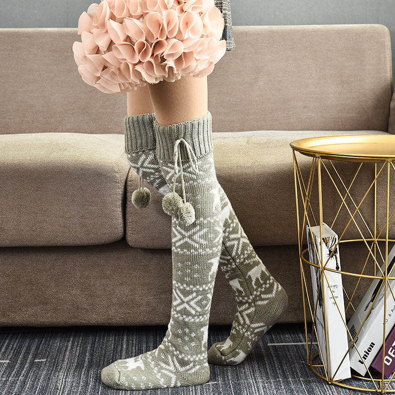 Wool knitted stockings