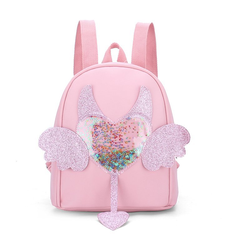 Girls PU Leather Backpack Snacks Decoration Bag