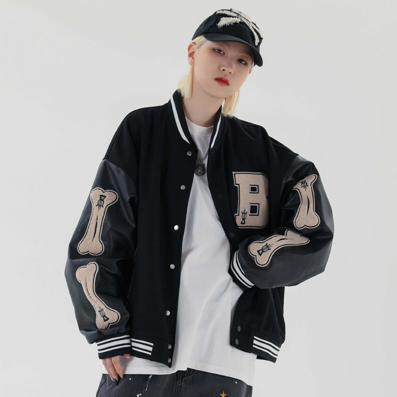 National tide letter embroidery baseball uniform