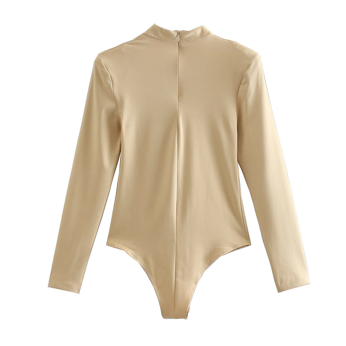 Langærmet bodysuit med knyttede skulderpuder