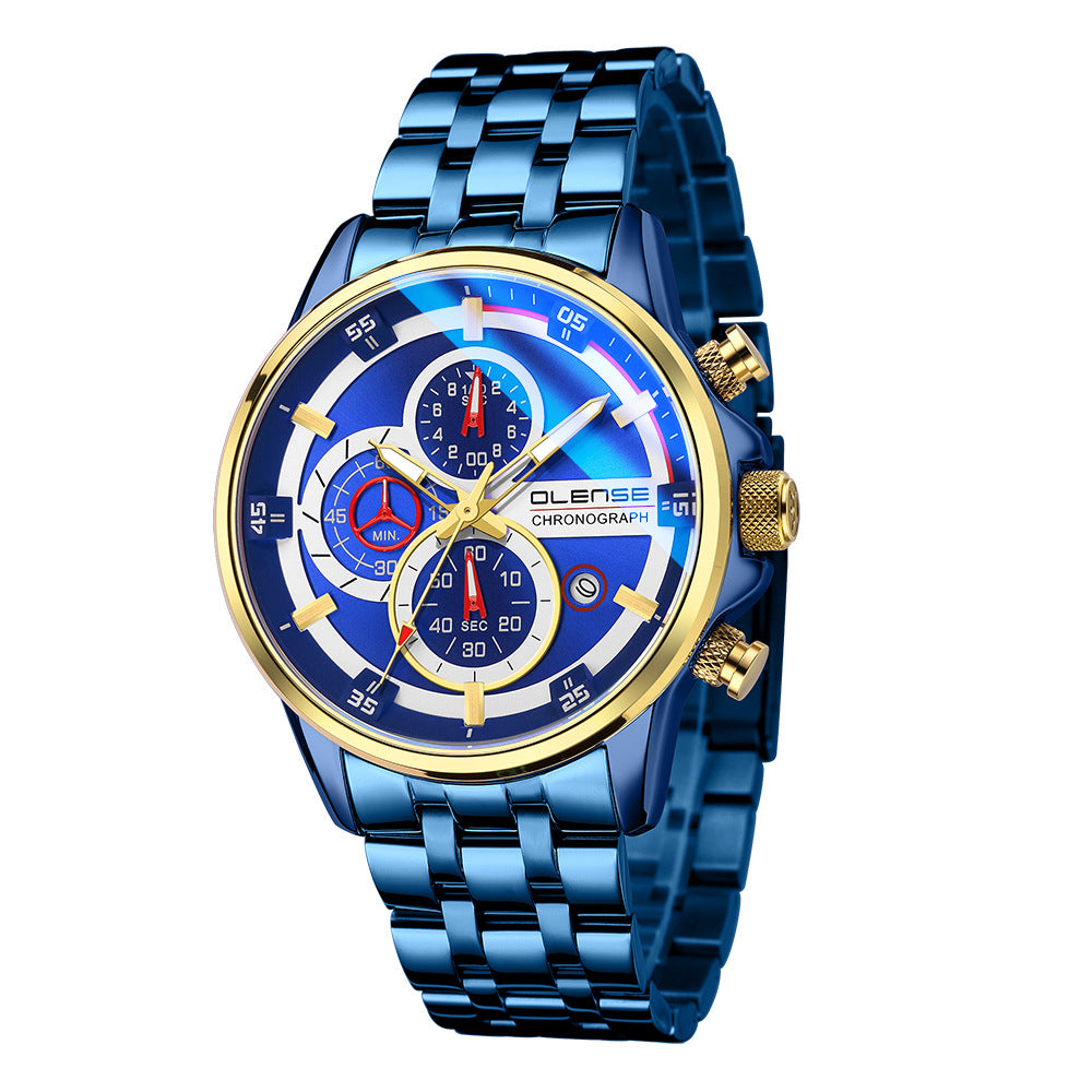 Stainless Steel Quartz Six-hand Fashion Watch