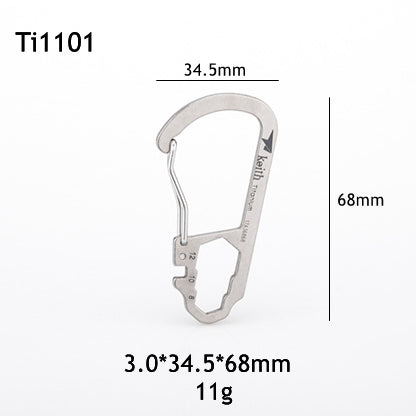 Pure titanium outdoor carabiner