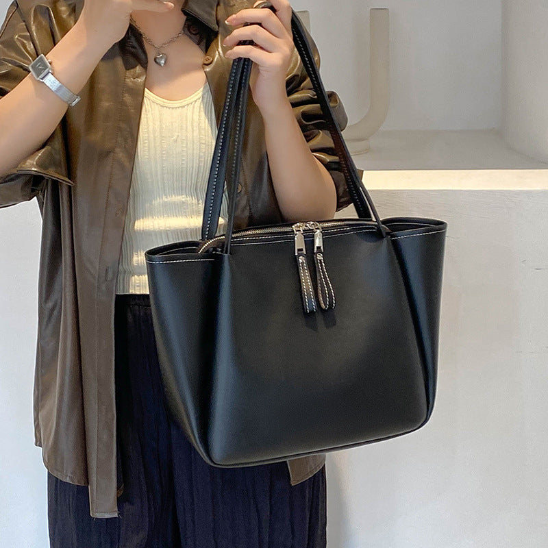 Women's Large-capacity Soft-leather Shoulder Bag