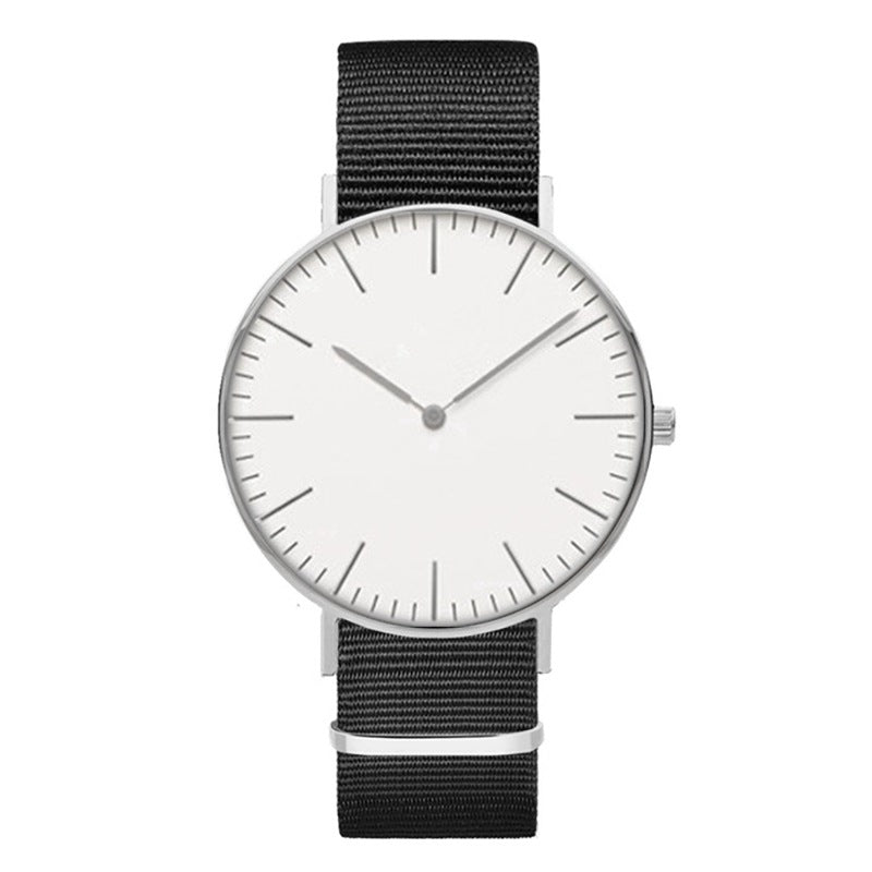 Steel strap watch double needle rose gold ultra-thin quartz men's watch