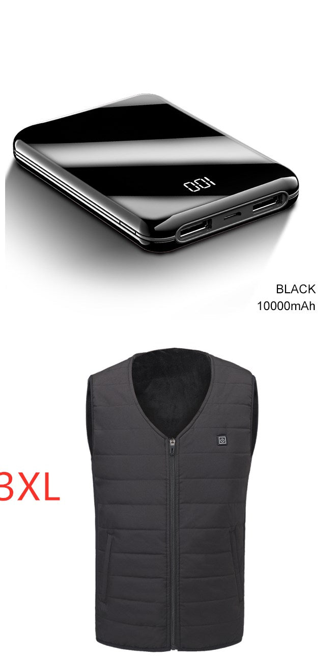 USB electric vest heating plus velvet middle-aged winter heating vest smart warm bottoming underwear men and women