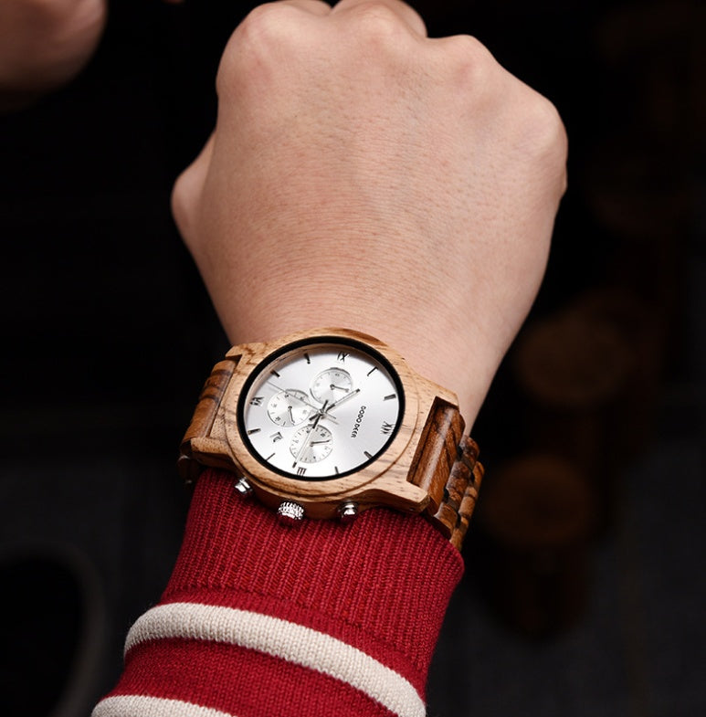 Three-eye six-needle watch