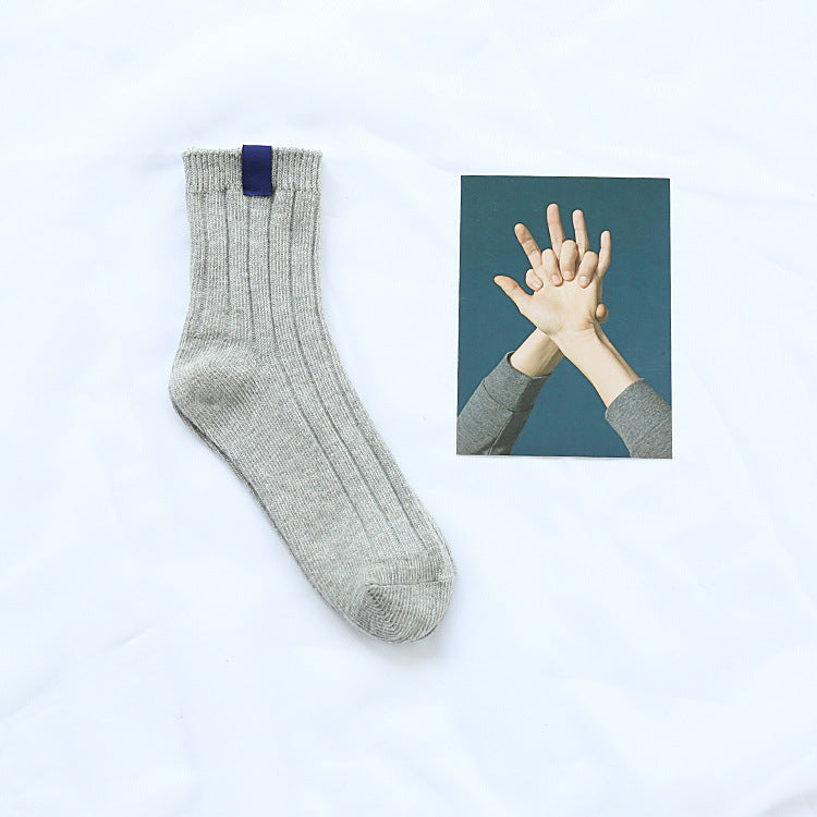 Thick cotton thread double needle pile pile socks