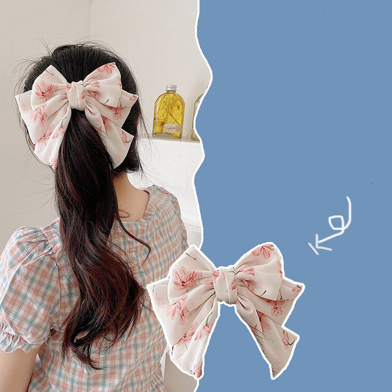 Bow hairpin Japanese top clip