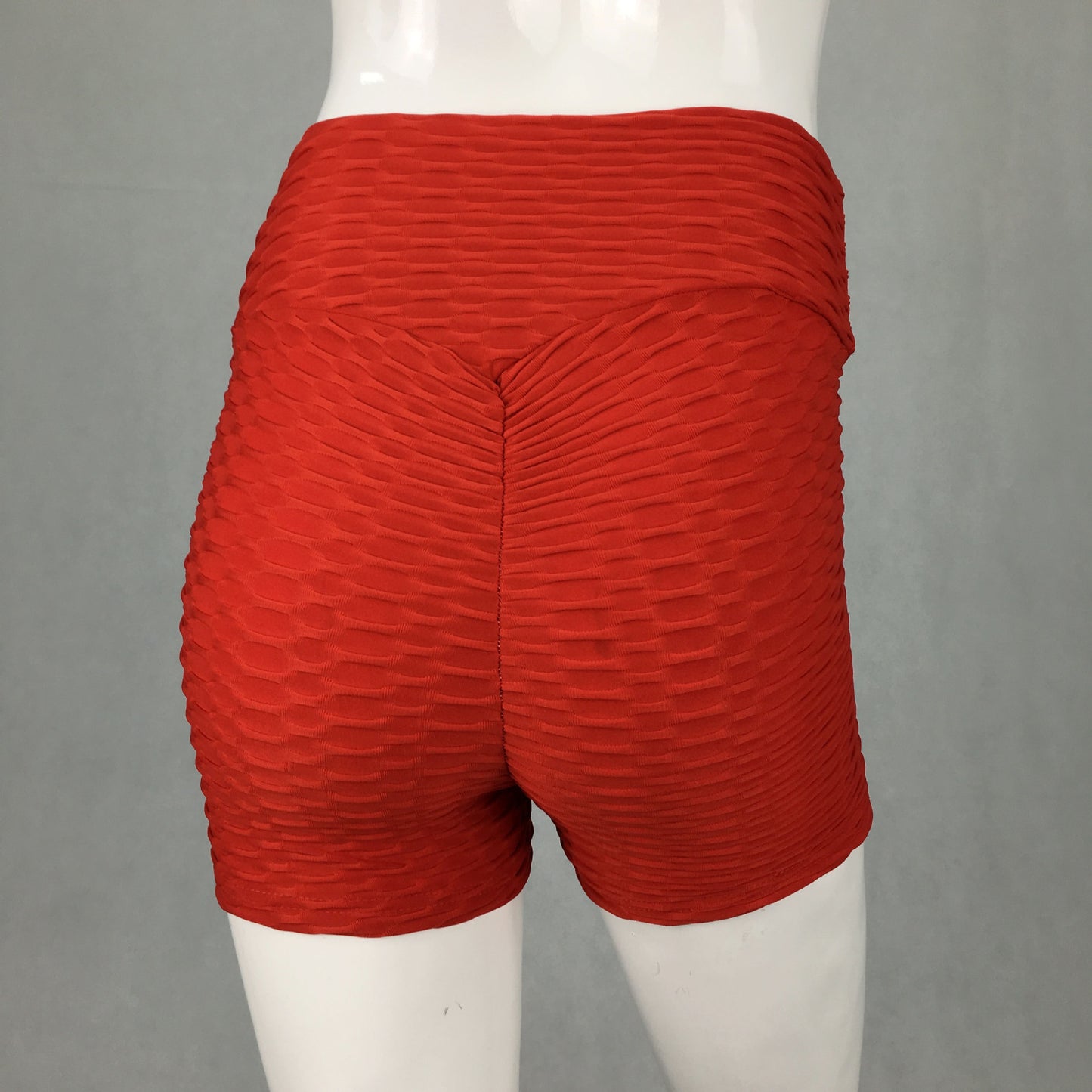Jacquard sports solid color stretch running shorts