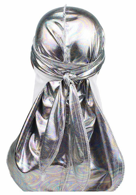 Bright color embroidered silk long tail scarf