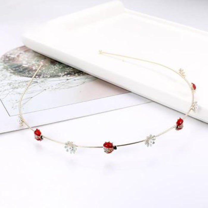 Starfish shell imitation pearl headband female sweet simple headdress net red press hairpin