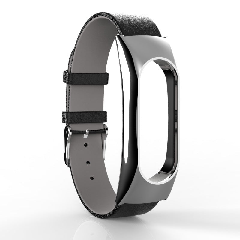 Soft fine calf grain leather strap wristband