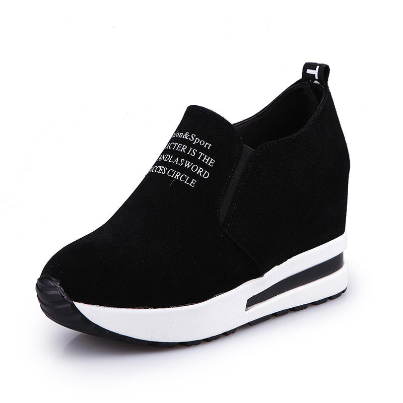 Women's Wedge Heel Platform Inner Height Increase Shoes