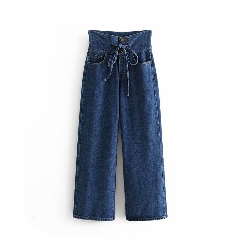 Slim wide-leg jeans