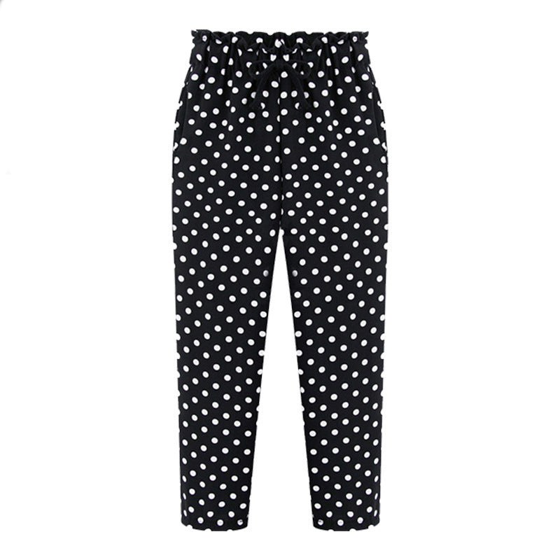 Chiffon cropped trousers