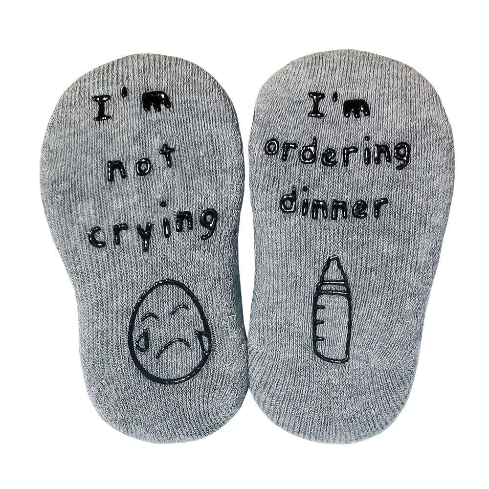 Cotton First-walker Socks With English Letters