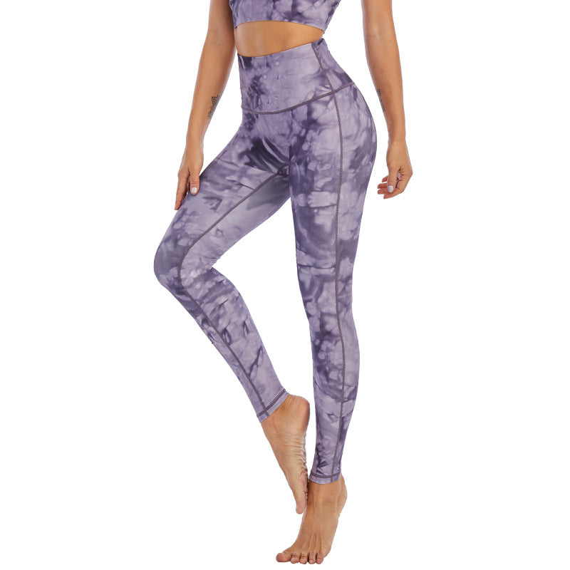 Yoga Pants Women European And American Tight-fitting High-waist Hip-lifting Exercise