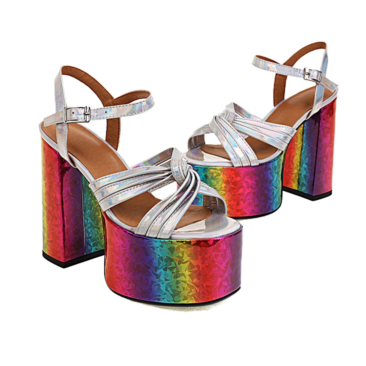 European And American Women's Chunky High Heel Waterproof Platform